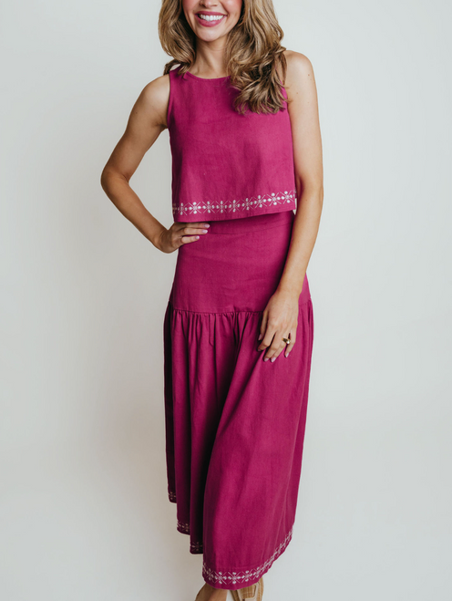 Monroe Skirt  - Magenta